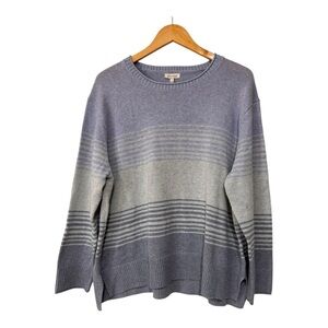 Ella Moss Women's Blue Striped Sweater Size XXL NWT